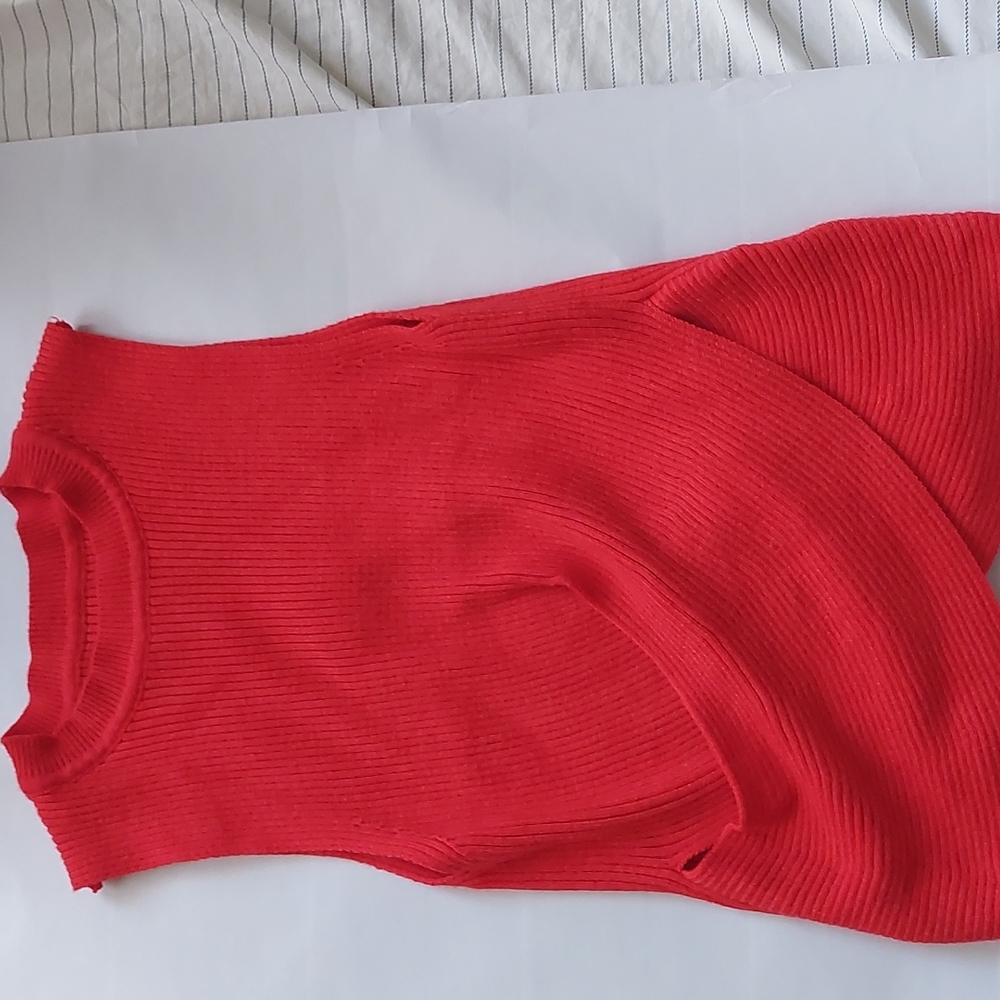 Red stretchy  sweater top